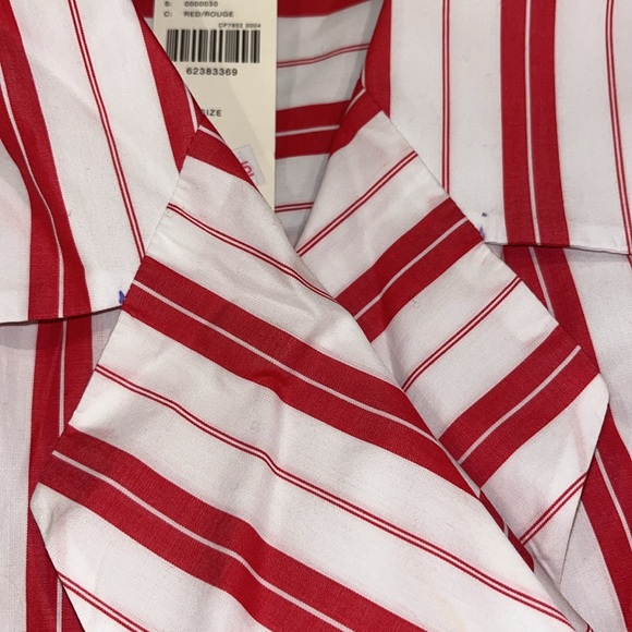 Harshman Faux Wrap Striped Shirt - Picture 13 of 13